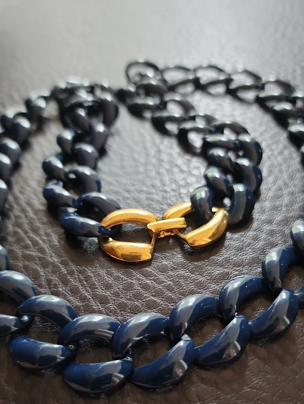 VTG Napier Blue Enamel Necklace